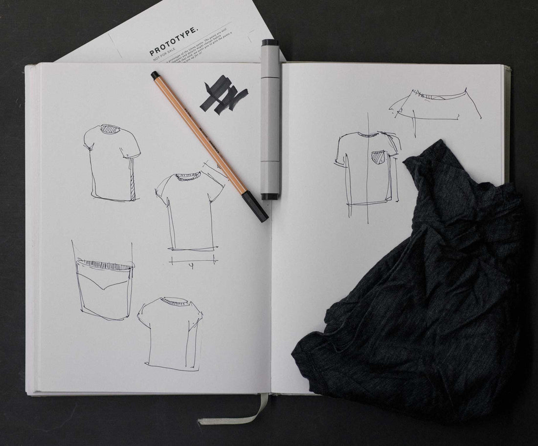Sketches of t-shirts